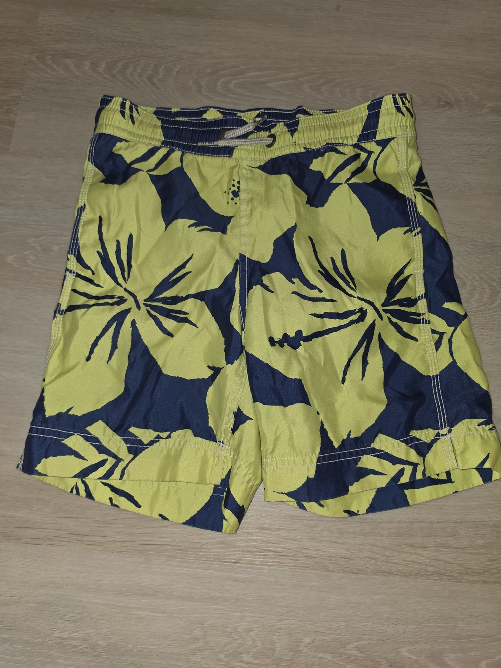 Men's Floral Swim Shorts in Yellow and Navy